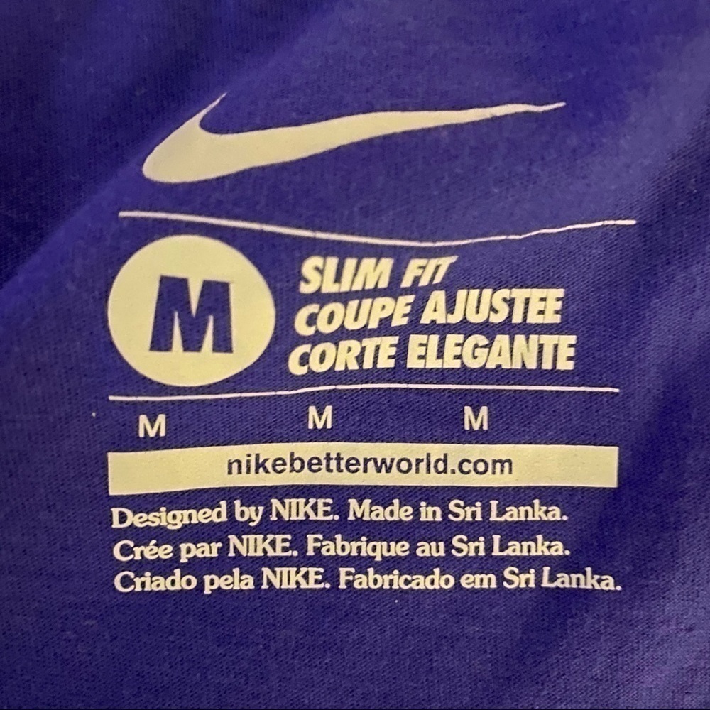 Nike Blue Short Sleeve Tee with White Logo - Picture 3 of 3